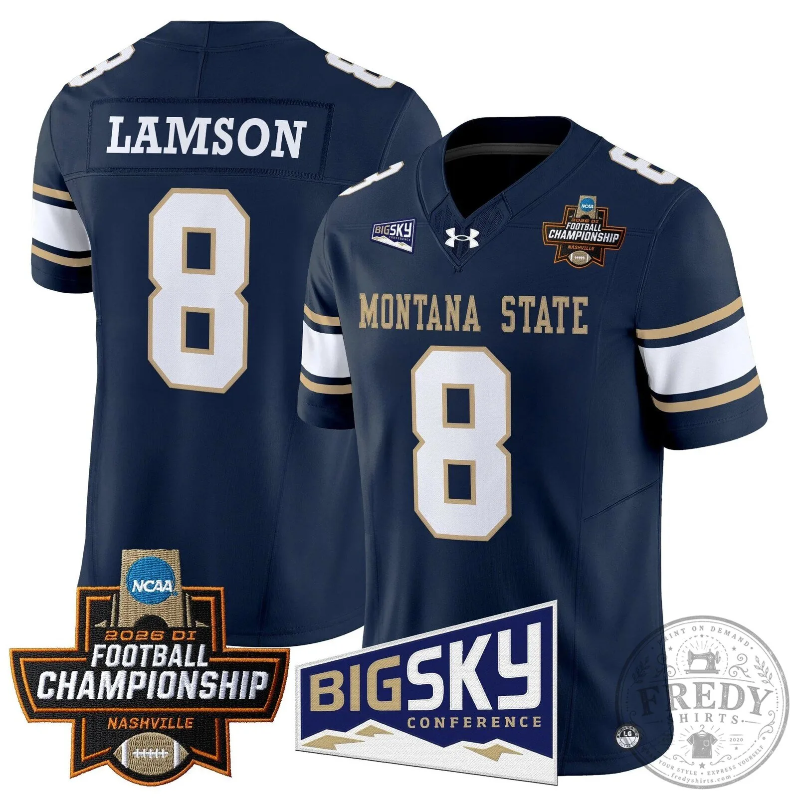 Montana State Bobcats 2026 DI Football Championship Stitched Jersey 41 Montana State Bobcats 2026 DI Football Championship Stitched Jersey