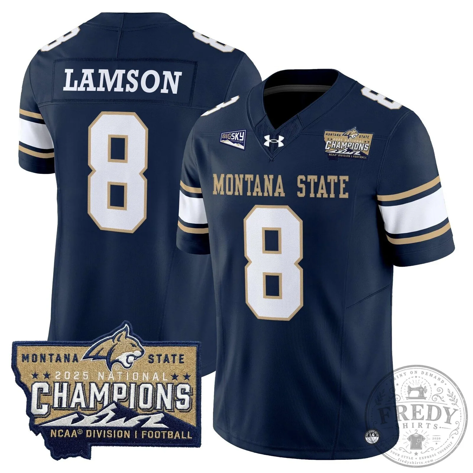 2025 National Champions Jersey for Montana State Bobcats Football