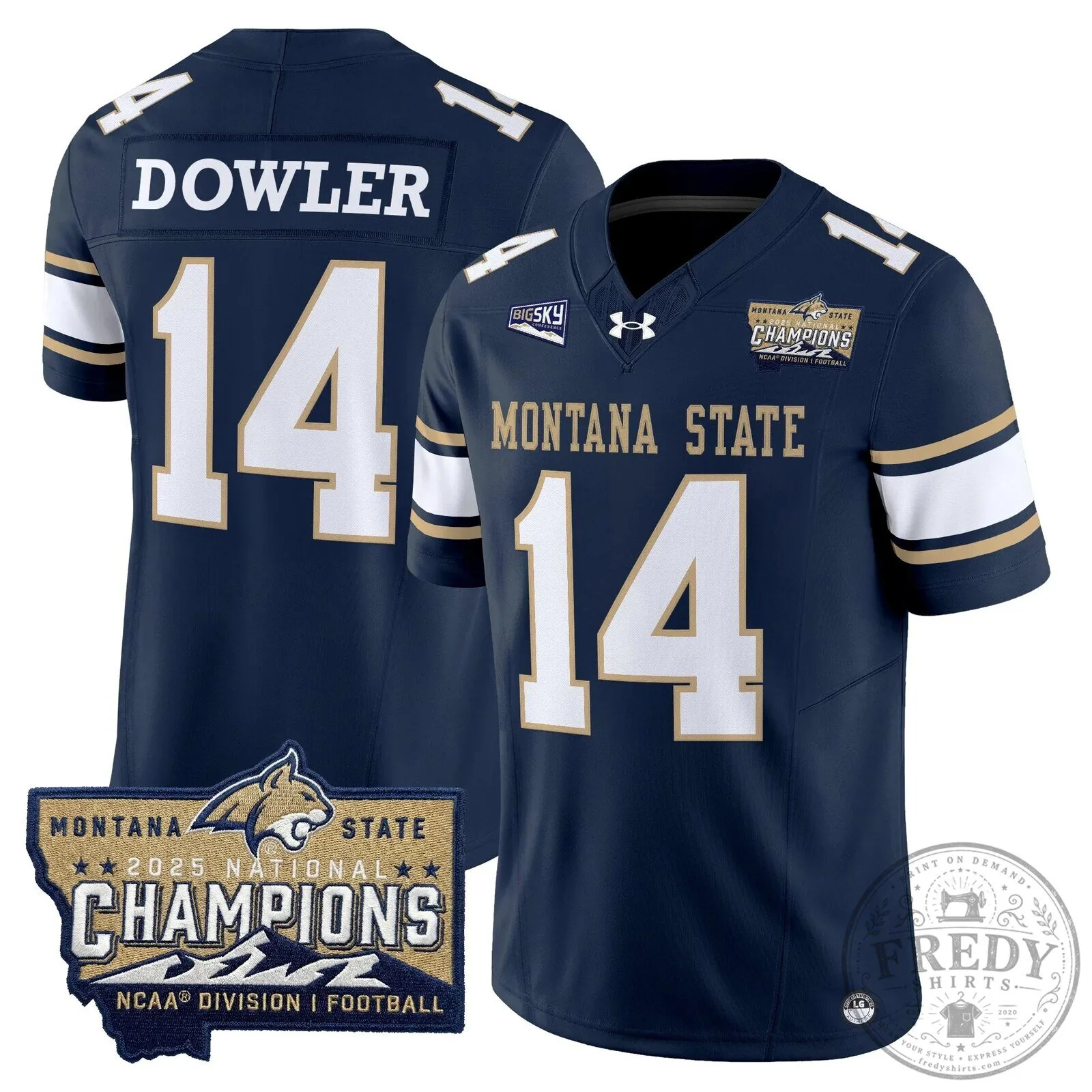 2025 National Champions Jersey for Montana State Bobcats Football 47 2025 National Champions Jersey for Montana State Bobcats Football