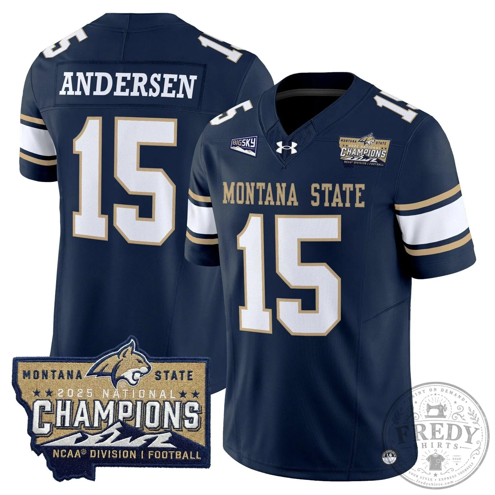 2025 National Champions Jersey for Montana State Bobcats Football 49 2025 National Champions Jersey for Montana State Bobcats Football