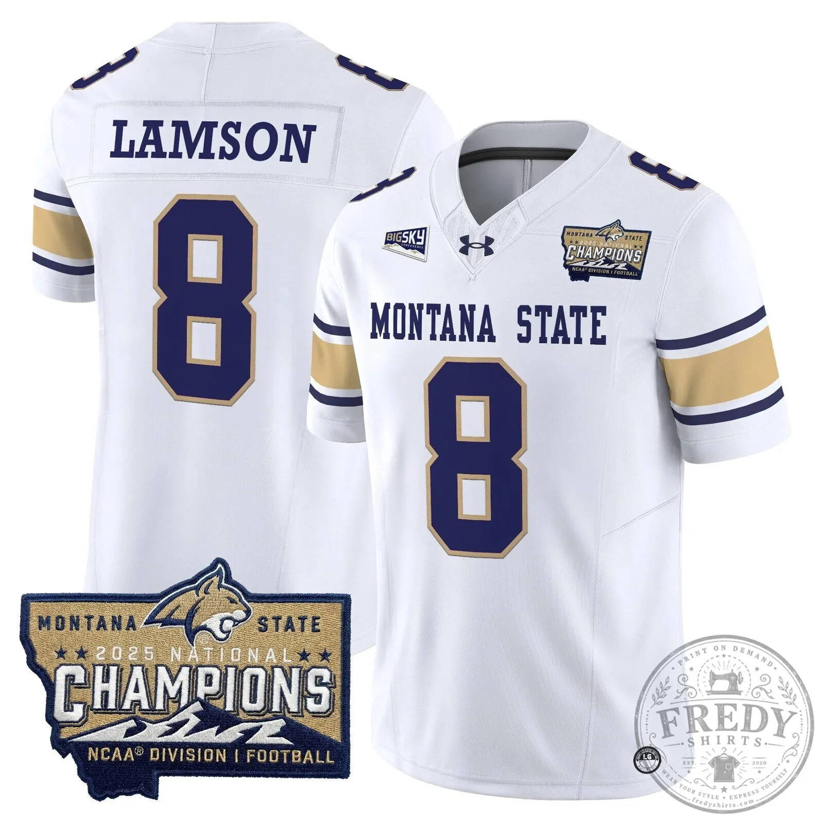 2025 National Champions Jersey for Montana State Bobcats Football 60 2025 National Champions Jersey for Montana State Bobcats Football
