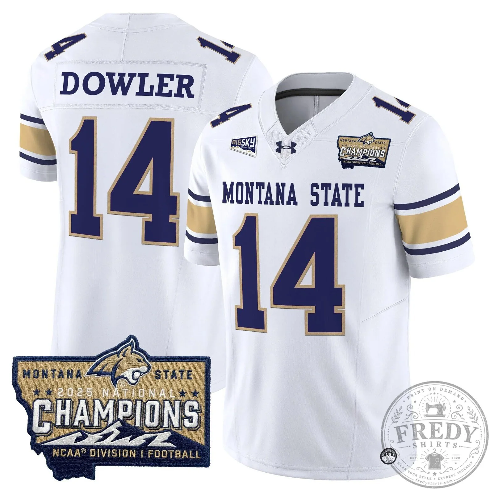 2025 National Champions Jersey for Montana State Bobcats Football 63 2025 National Champions Jersey for Montana State Bobcats Football