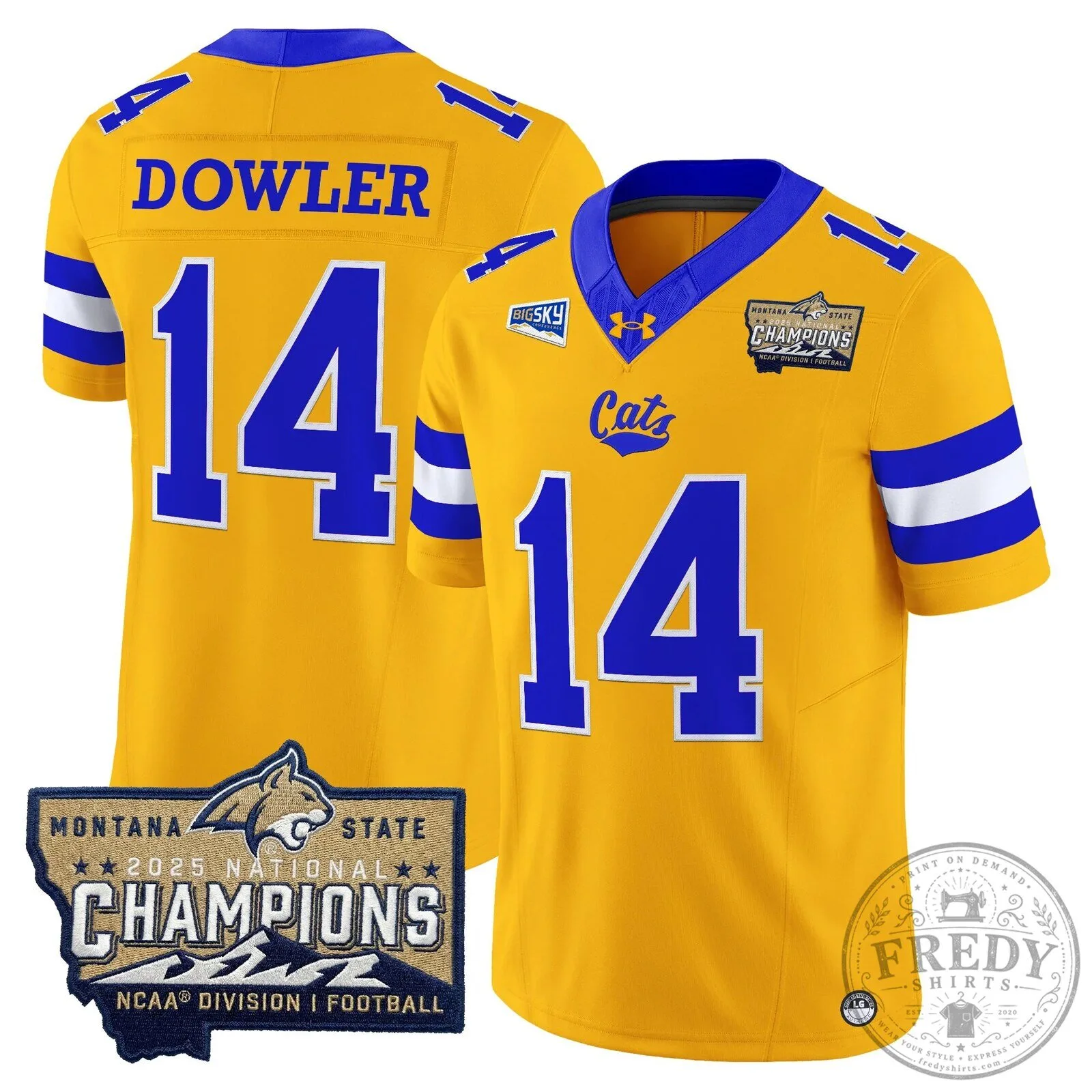 2025 National Champions Jersey for Montana State Bobcats Football 71 2025 National Champions Jersey for Montana State Bobcats Football