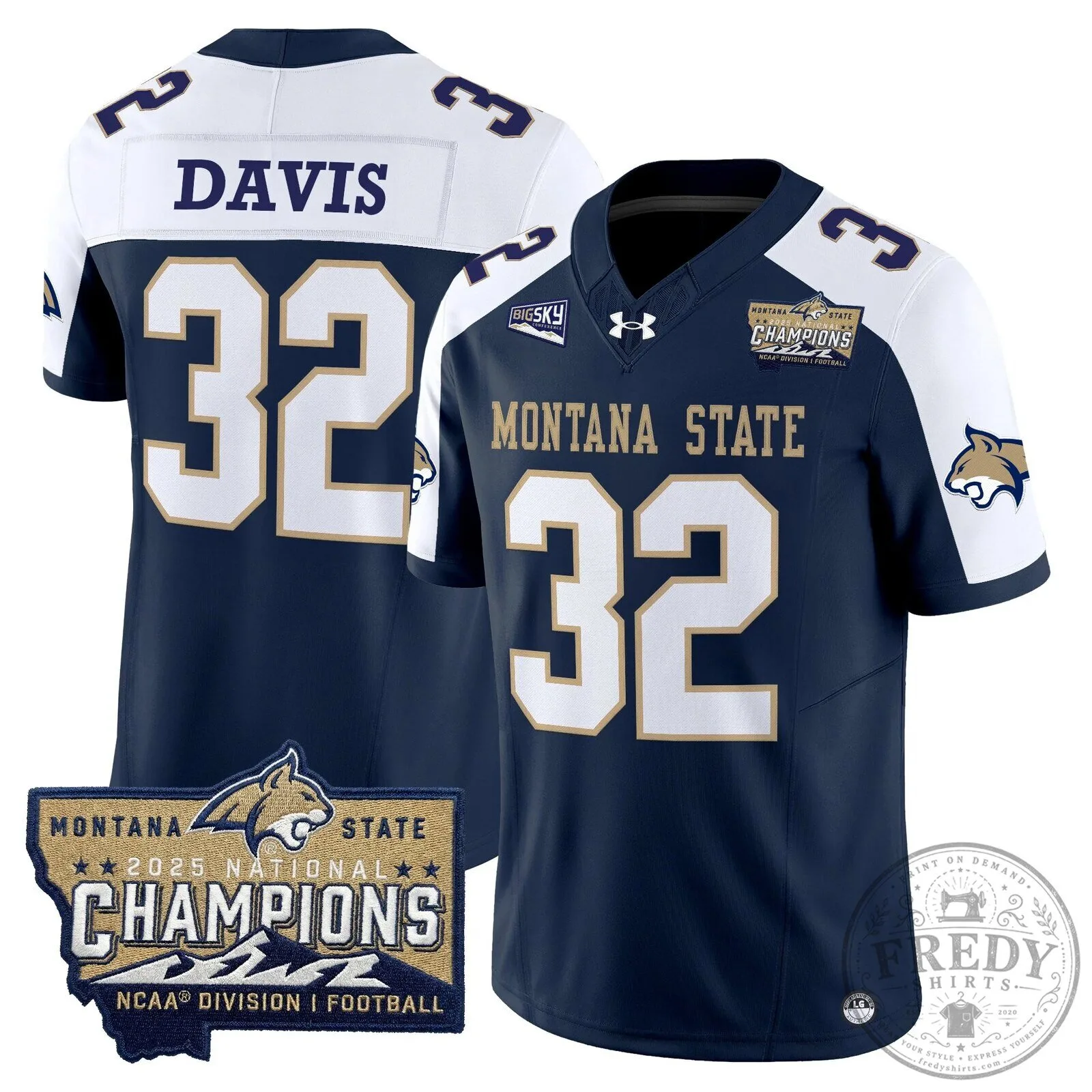 2025 National Champions Jersey for Montana State Bobcats Football 78 2025 National Champions Jersey for Montana State Bobcats Football