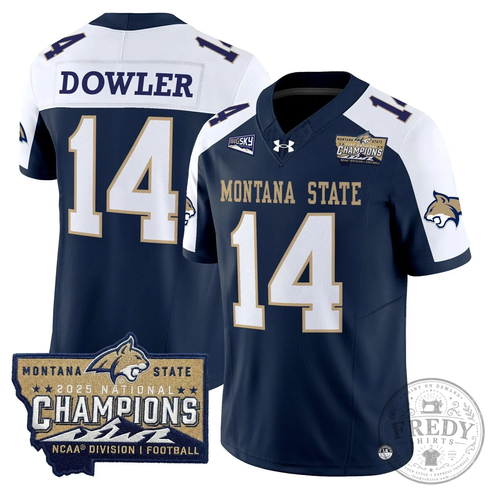 2025 National Champions Jersey for Montana State Bobcats Football 79 2025 National Champions Jersey for Montana State Bobcats Football