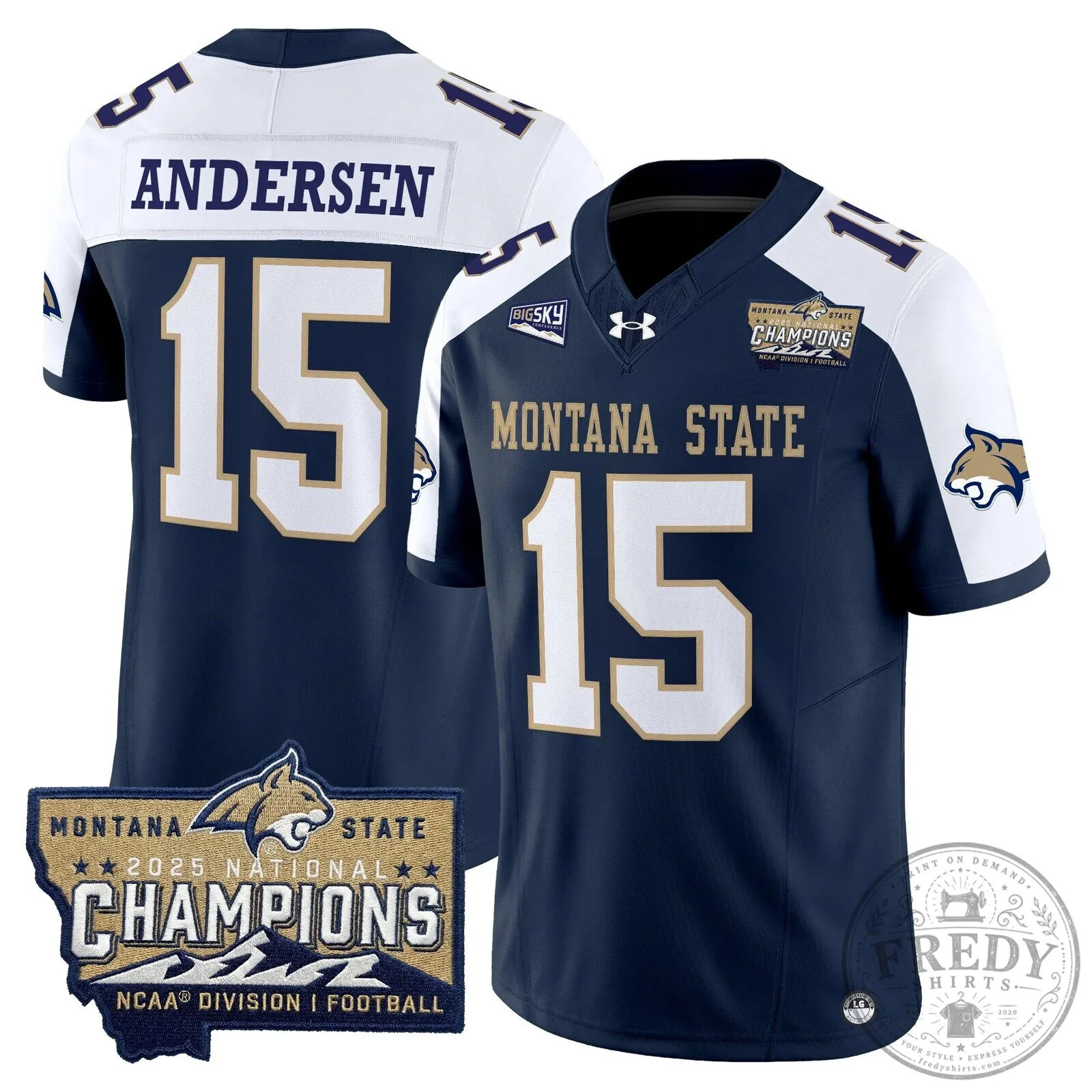 2025 National Champions Jersey for Montana State Bobcats Football 81 2025 National Champions Jersey for Montana State Bobcats Football