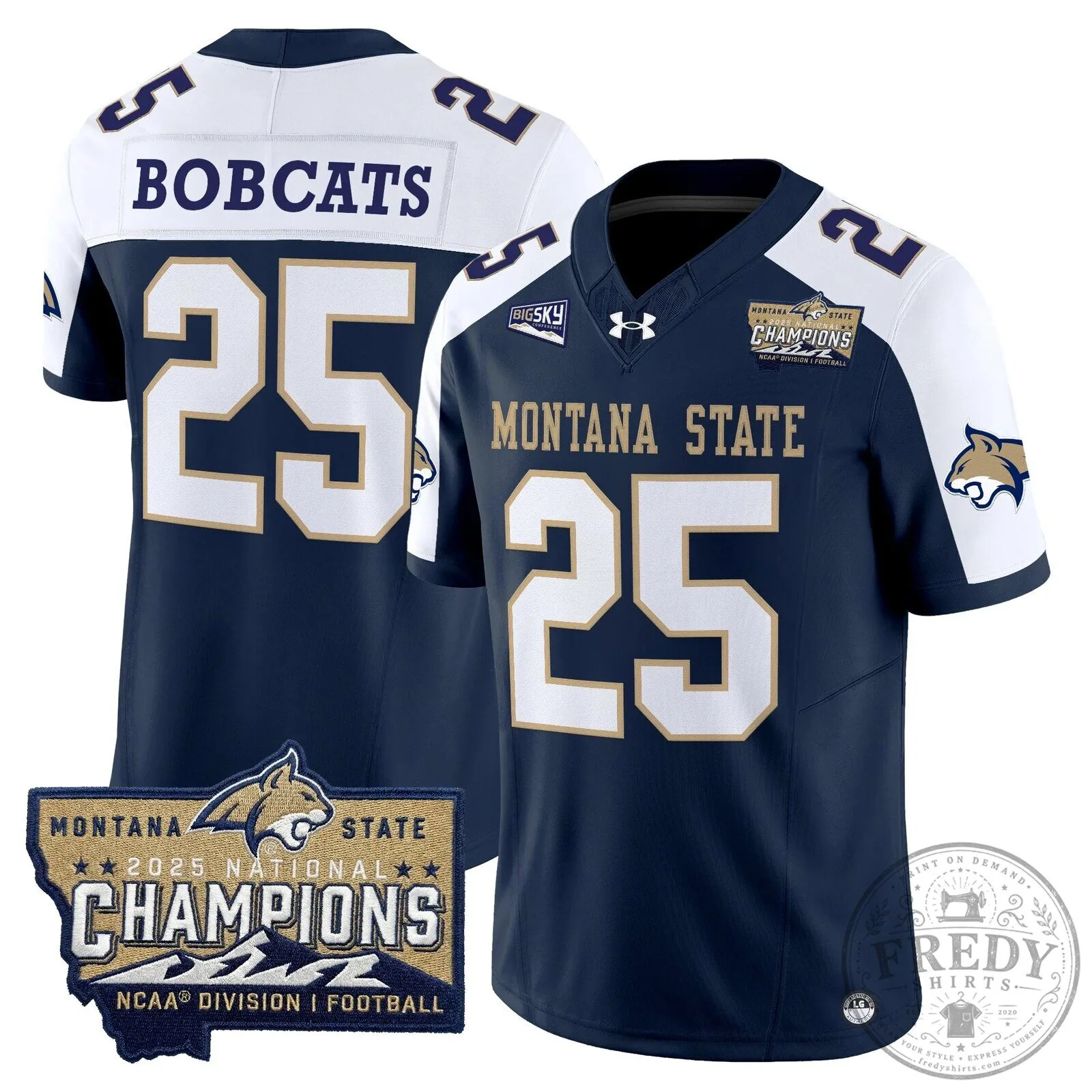 2025 National Champions Jersey for Montana State Bobcats Football 82 2025 National Champions Jersey for Montana State Bobcats Football