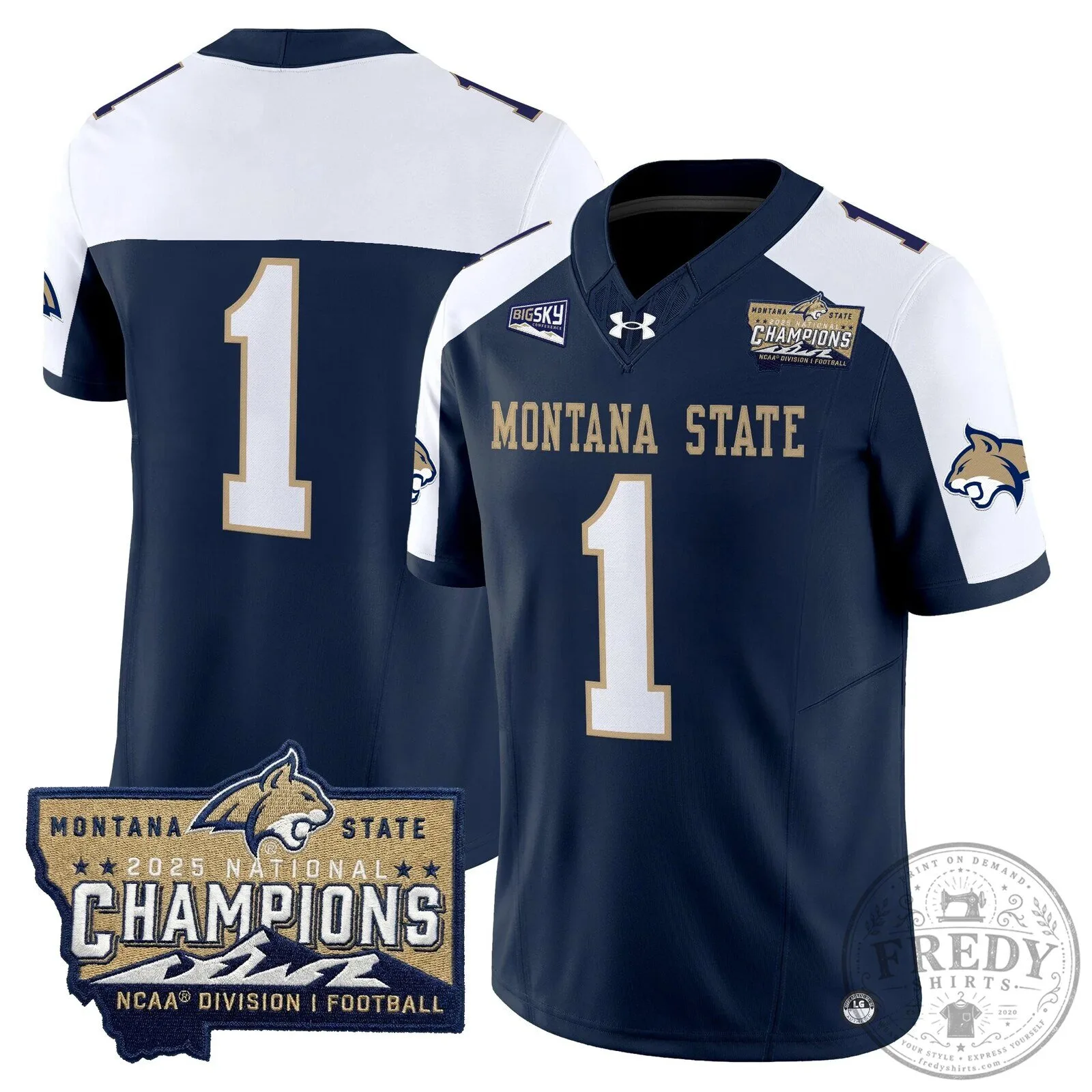 2025 National Champions Jersey for Montana State Bobcats Football 83 2025 National Champions Jersey for Montana State Bobcats Football