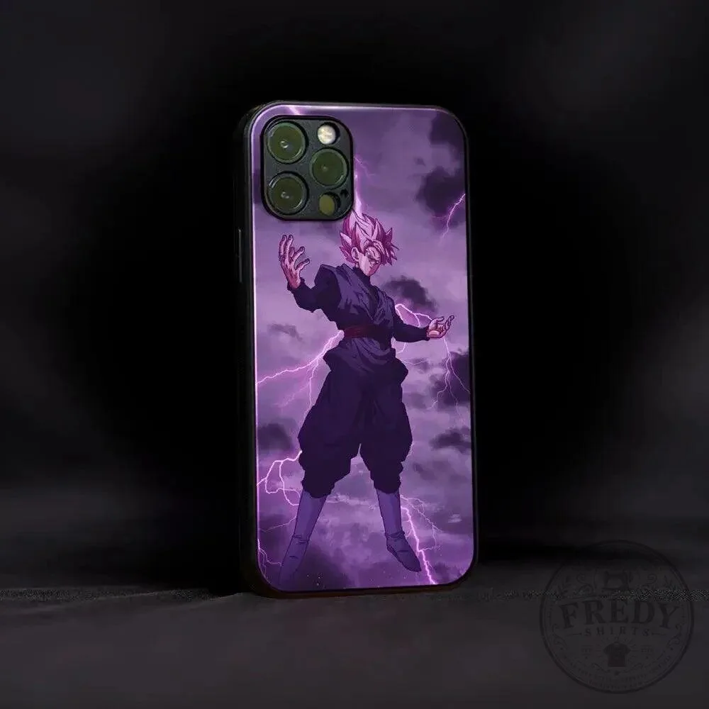 Dragon Ball Super Goku Black Rose Super Saiyan Purple Lightning Phone Case