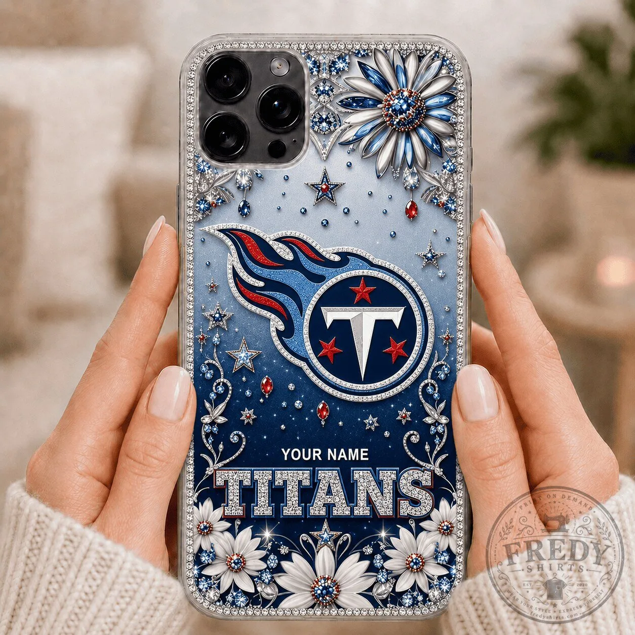 Tennessee Titans Personalized NFL Football Team Bling Phone Case