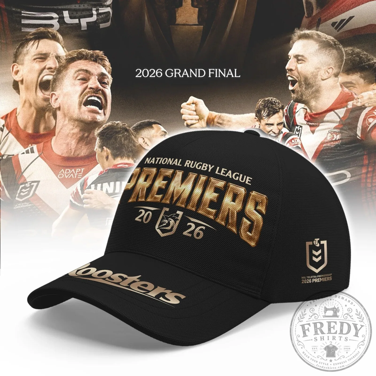 Sydney Roosters 2026 National Rugby League Premiers Baseball Cap