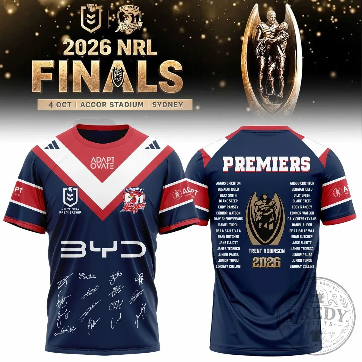 Sydney Roosters 2026 NRL Premiers Commemorative Rugby League Jersey