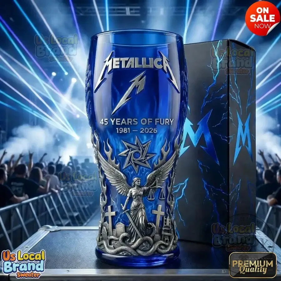 Metallica 45 Years of Fury 1981-2026 Commemorative Beer Glass
