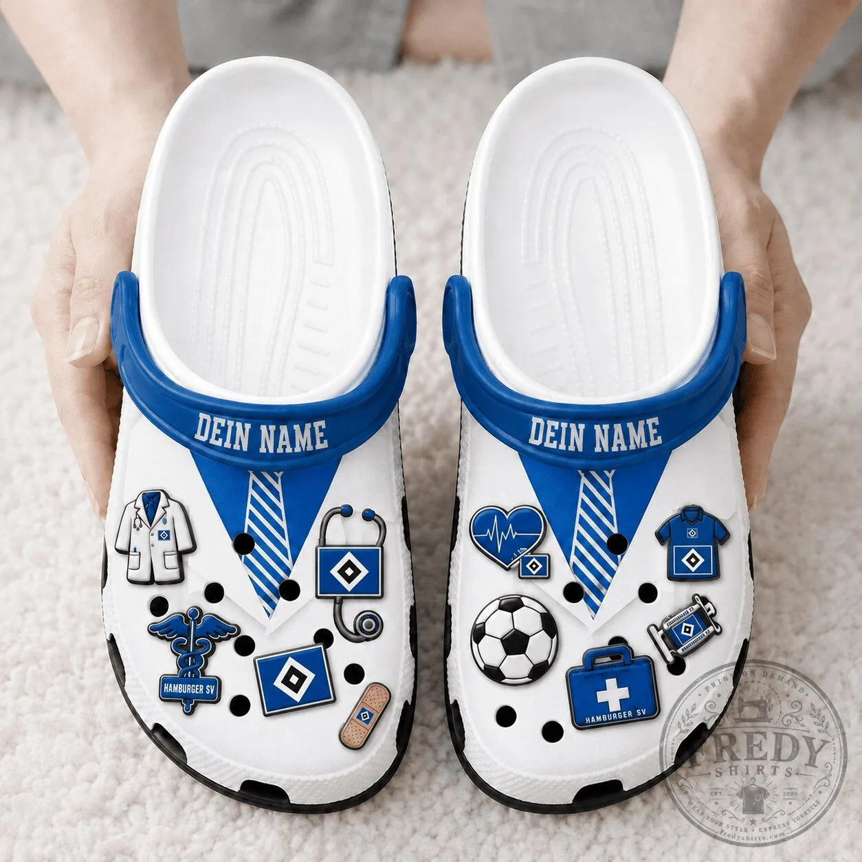 Hamburger SV Bundesliga Custom Name Football Club Clogs Shoes 4 Hamburger SV Bundesliga Custom Name Football Club Clogs Shoes