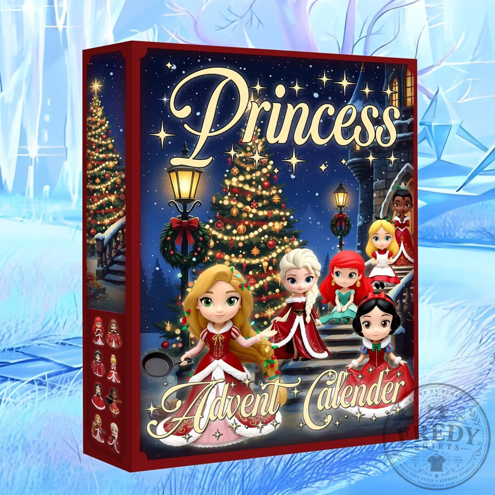 Disney Princess Christmas Countdown Advent Calendar Box With Mini Ornaments 6 Disney Princess Christmas Countdown Advent Calendar Box With Mini Ornaments