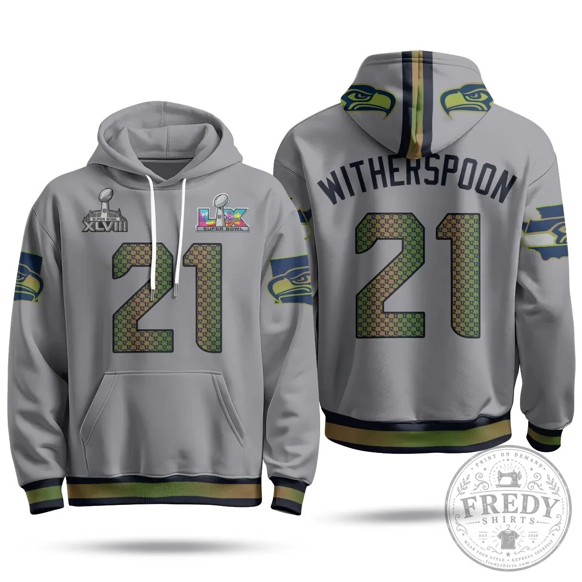 Jaxon Smith-Njigba Number 11 Hoodie - Seattle Seahawks Super Bowl XLVIII Champions Gear 49 Jaxon Smith-Njigba Number 11 Hoodie - Seattle Seahawks Super Bowl XLVIII Champions Gear