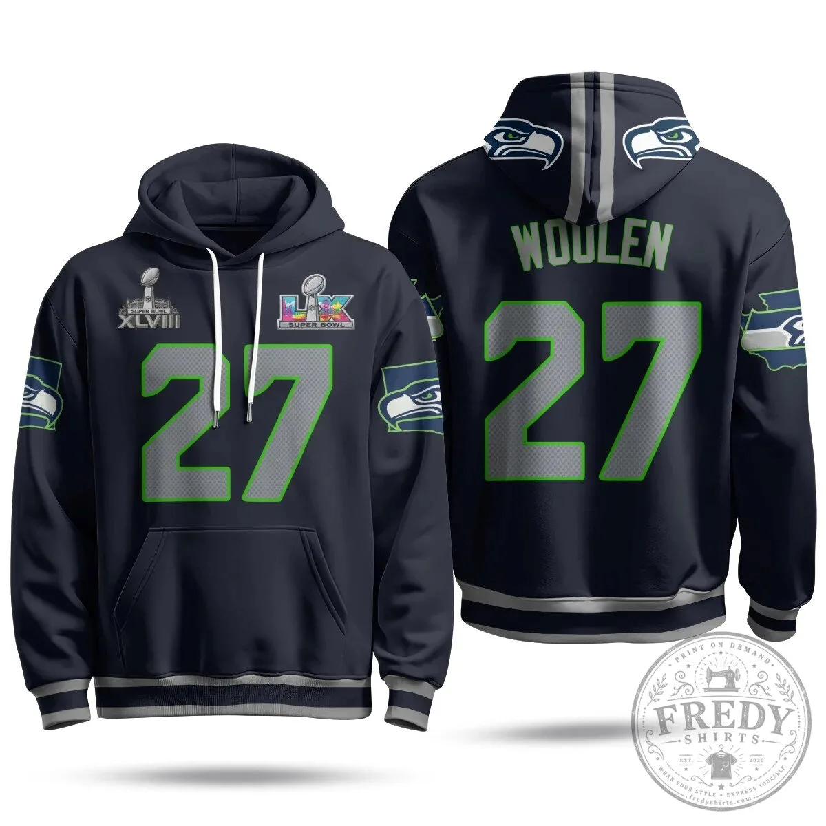 Jaxon Smith-Njigba Number 11 Hoodie - Seattle Seahawks Super Bowl XLVIII Champions Gear 58 Jaxon Smith-Njigba Number 11 Hoodie - Seattle Seahawks Super Bowl XLVIII Champions Gear