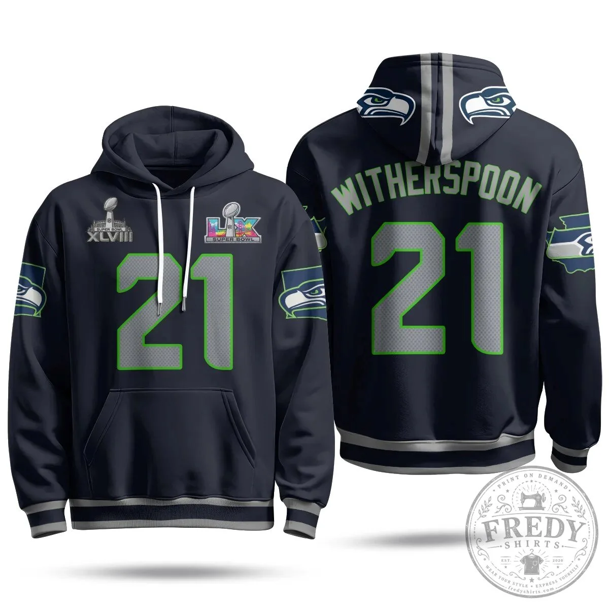 Jaxon Smith-Njigba Number 11 Hoodie - Seattle Seahawks Super Bowl XLVIII Champions Gear 59 Jaxon Smith-Njigba Number 11 Hoodie - Seattle Seahawks Super Bowl XLVIII Champions Gear