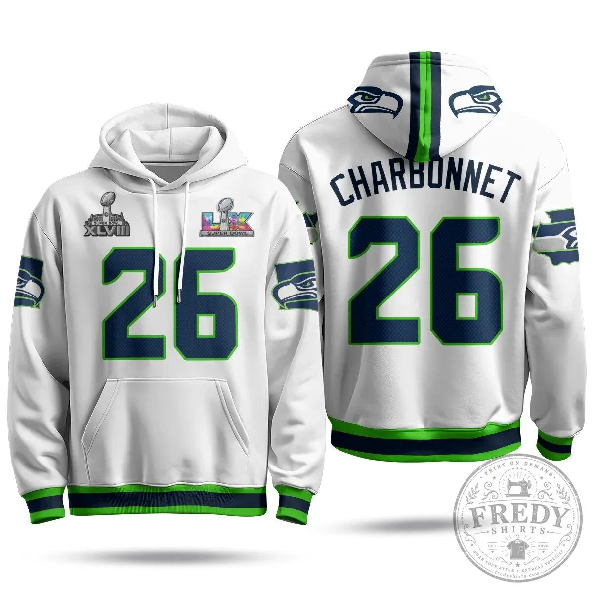 Jaxon Smith-Njigba Number 11 Hoodie - Seattle Seahawks Super Bowl XLVIII Champions Gear 66 Jaxon Smith-Njigba Number 11 Hoodie - Seattle Seahawks Super Bowl XLVIII Champions Gear