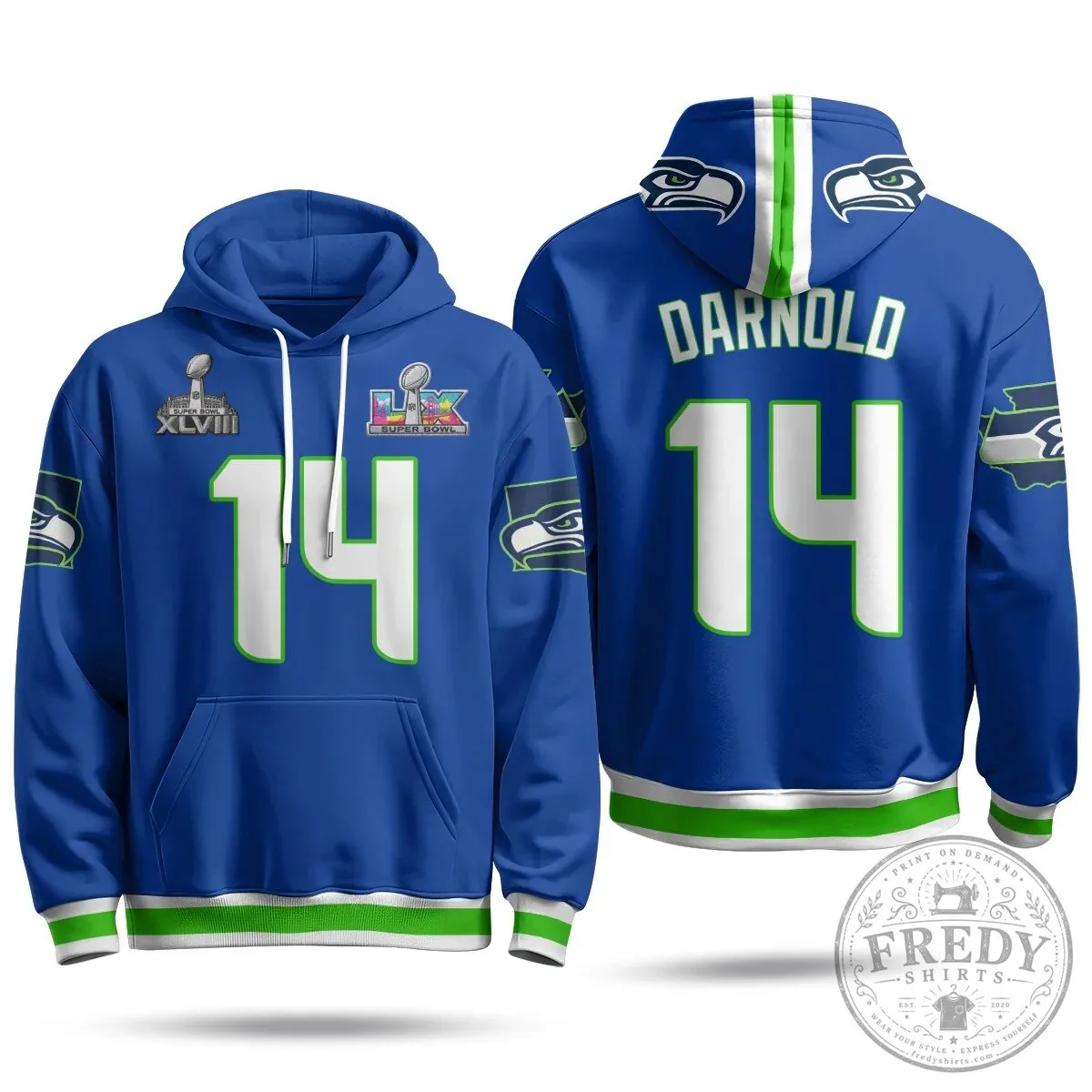 Jaxon Smith-Njigba Number 11 Hoodie - Seattle Seahawks Super Bowl XLVIII Champions Gear 77 Jaxon Smith-Njigba Number 11 Hoodie - Seattle Seahawks Super Bowl XLVIII Champions Gear