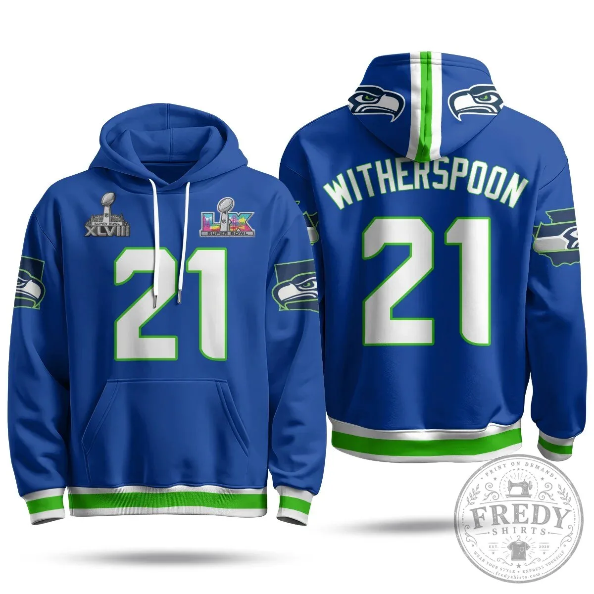 Jaxon Smith-Njigba Number 11 Hoodie - Seattle Seahawks Super Bowl XLVIII Champions Gear 79 Jaxon Smith-Njigba Number 11 Hoodie - Seattle Seahawks Super Bowl XLVIII Champions Gear