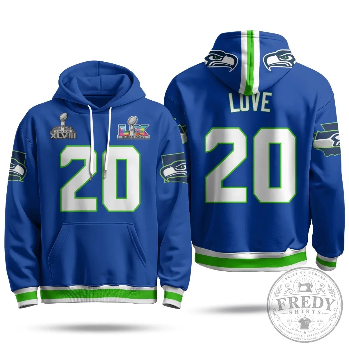 Jaxon Smith-Njigba Number 11 Hoodie - Seattle Seahawks Super Bowl XLVIII Champions Gear 80 Jaxon Smith-Njigba Number 11 Hoodie - Seattle Seahawks Super Bowl XLVIII Champions Gear