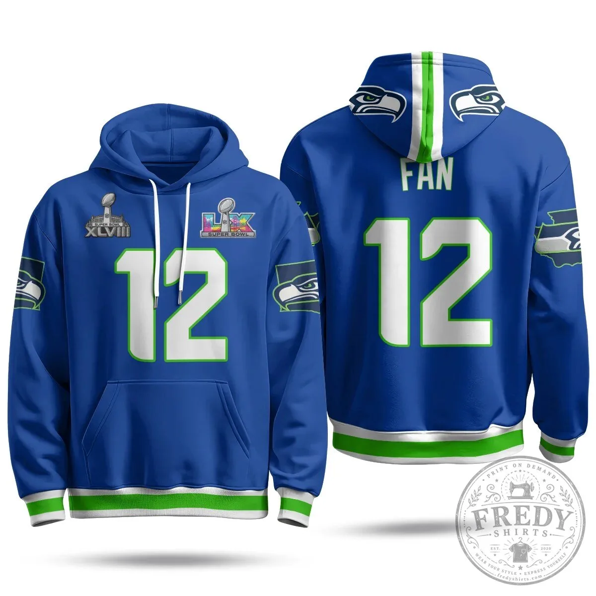 Jaxon Smith-Njigba Number 11 Hoodie - Seattle Seahawks Super Bowl XLVIII Champions Gear 82 Jaxon Smith-Njigba Number 11 Hoodie - Seattle Seahawks Super Bowl XLVIII Champions Gear