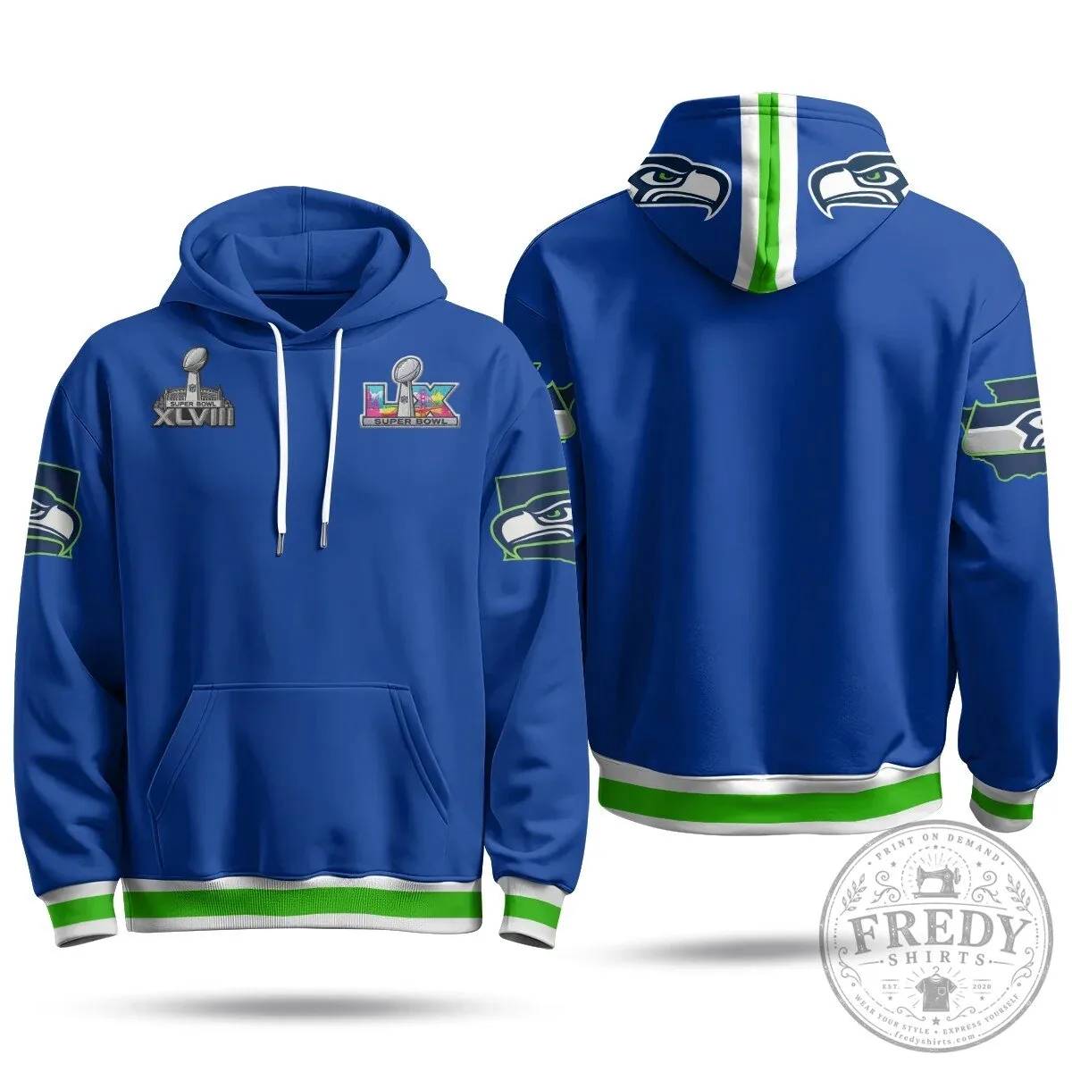Jaxon Smith-Njigba Number 11 Hoodie - Seattle Seahawks Super Bowl XLVIII Champions Gear 83 Jaxon Smith-Njigba Number 11 Hoodie - Seattle Seahawks Super Bowl XLVIII Champions Gear