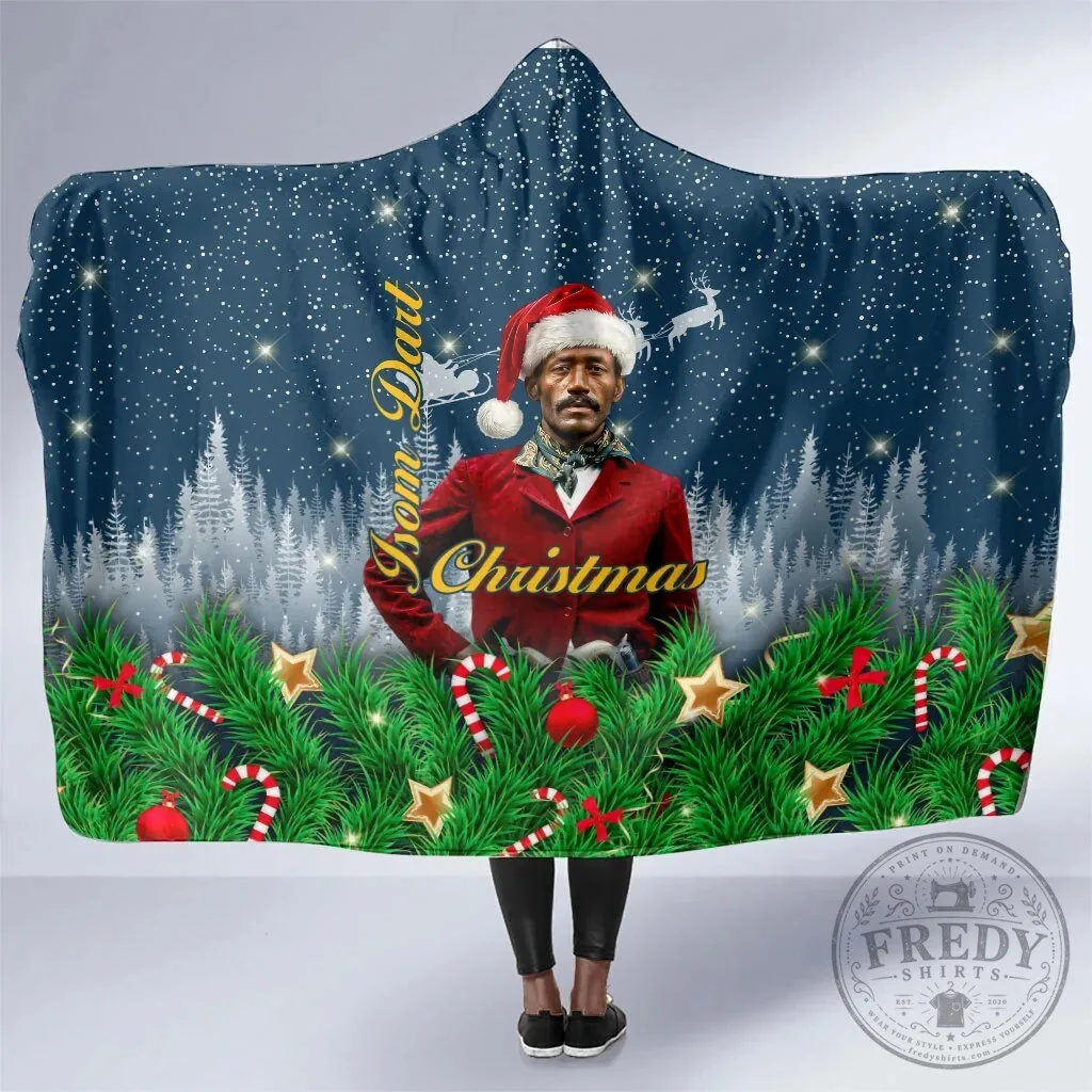 Isom Dart Christmas Black Cowboy Santa Hooded Blanket 7 Isom Dart Christmas Black Cowboy Santa Hooded Blanket