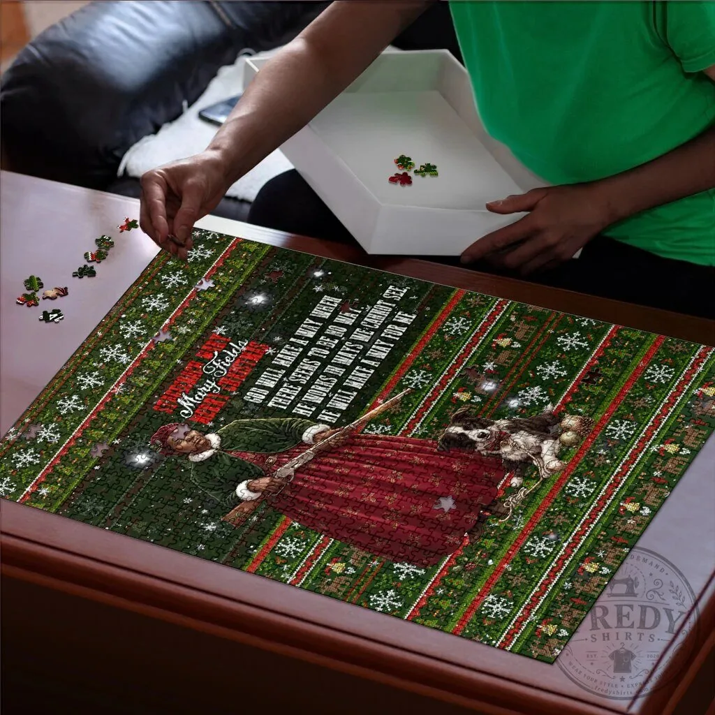 Stagecoach Mary Fields Ugly Christmas Sweater Style Jigsaw Puzzle 7 Stagecoach Mary Fields Ugly Christmas Sweater Style Jigsaw Puzzle