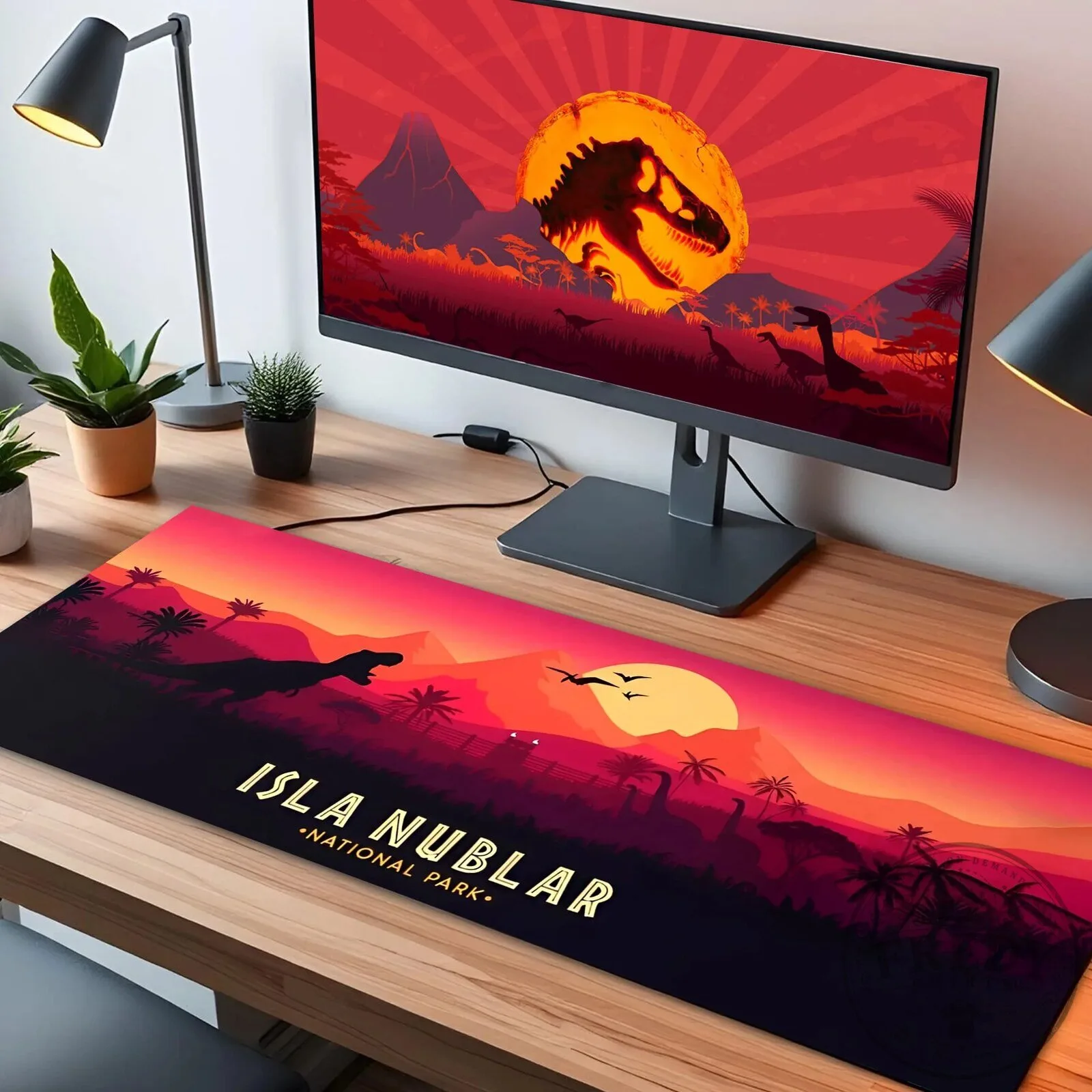 Jurassic Park Isla Nublar Sunset Dinosaur LED Gaming Mousepad 6 Jurassic Park Isla Nublar Sunset Dinosaur LED Gaming Mousepad