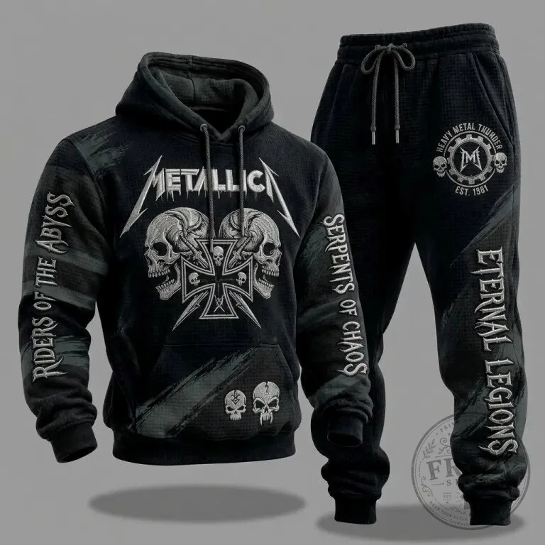 Metallica Heavy Metal Thunder Skull Graphic Hoodie 2 Metallica Heavy Metal Thunder Skull Graphic Hoodie