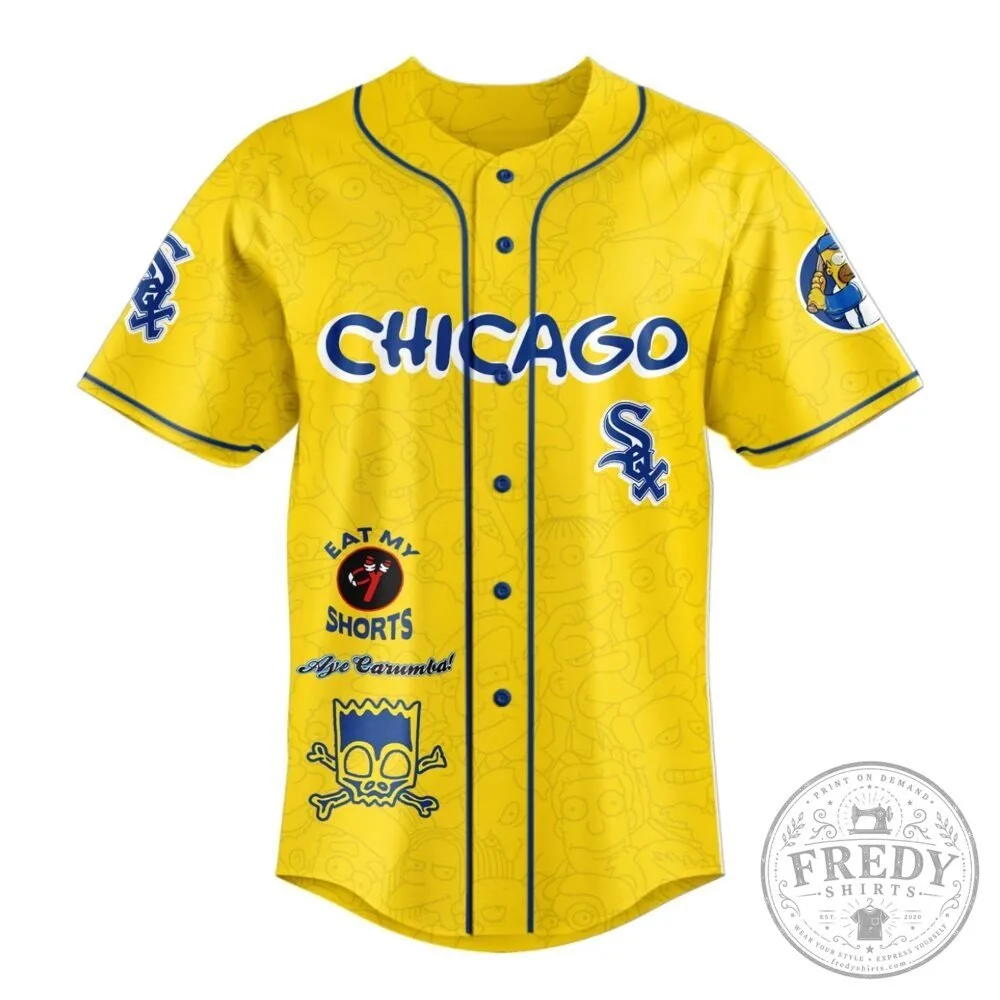 Chicago White Sox The Simpsons Homer Simpson Baseball Jersey 8 Chicago White Sox The Simpsons Homer Simpson Baseball Jersey