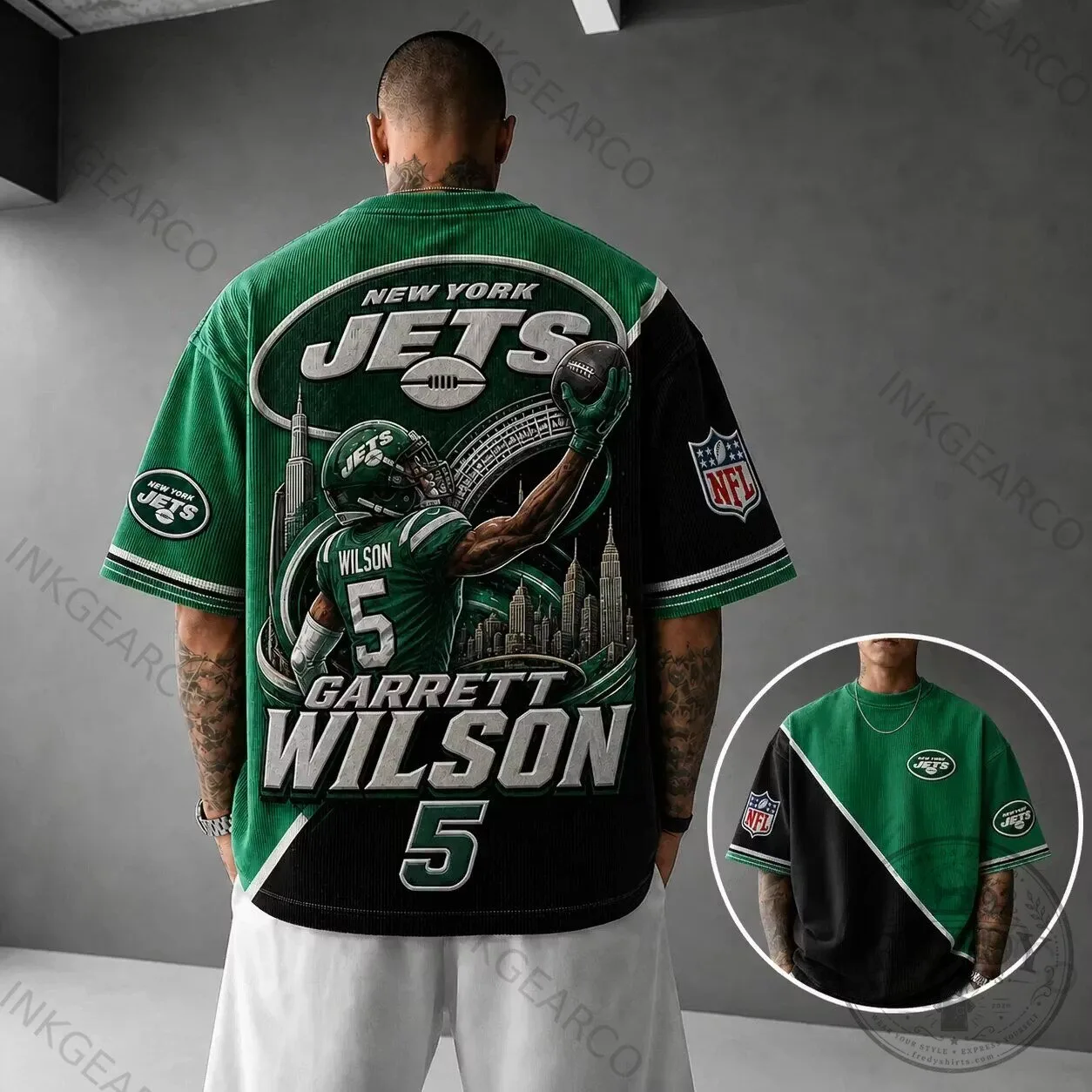 New York Jets Garrett Wilson Football Player Graphic T-Shirt