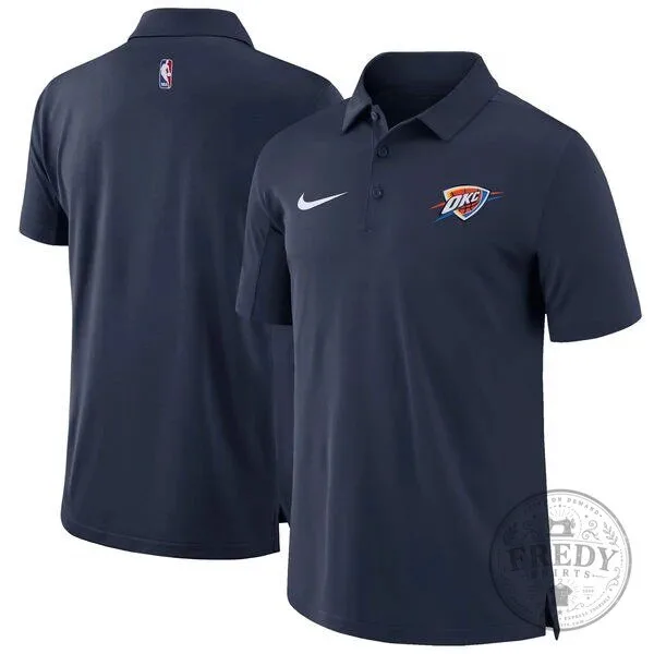 Oklahoma City Thunder Navy Blue Nike Logo Polo Shirt
