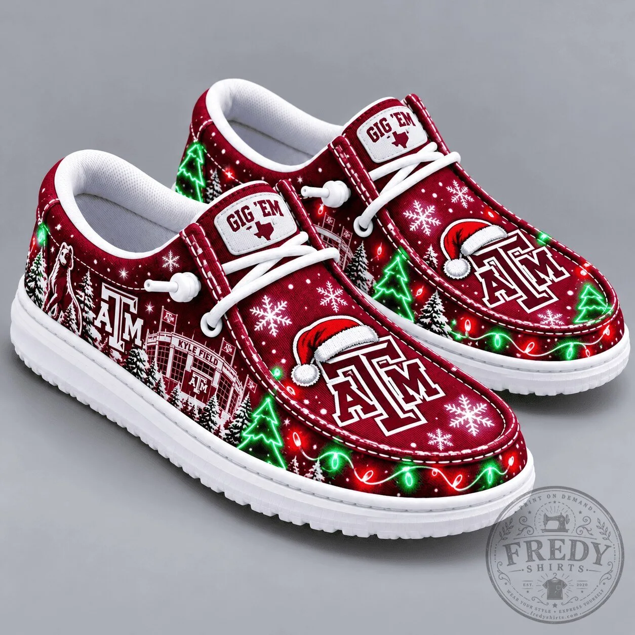 Texas A&M Aggies Christmas Spirit Kyle Field Holiday Shoes