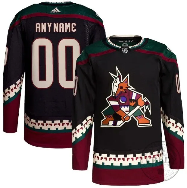Arizona Coyotes Black Hockey Jersey Custom Name Number