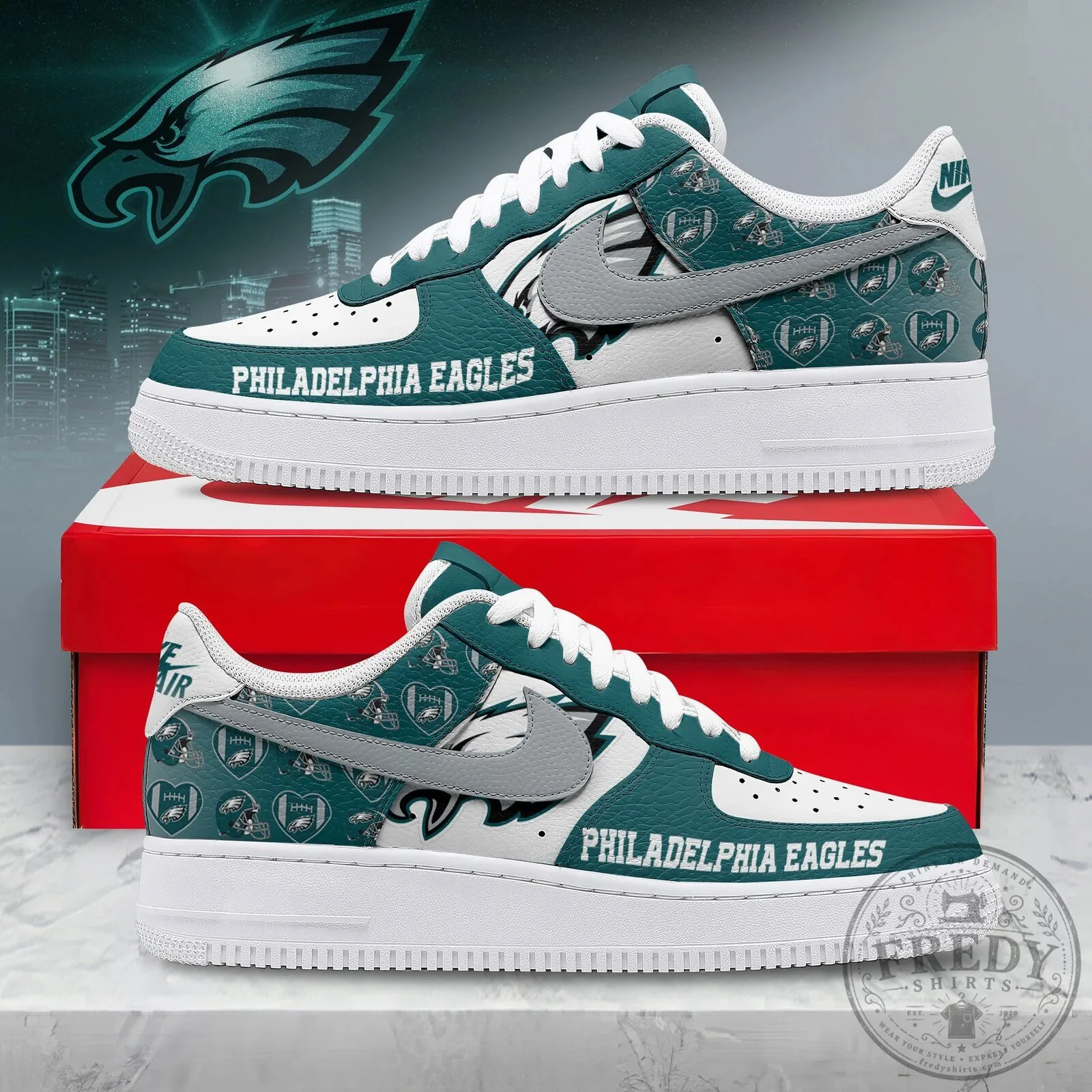Philadelphia Eagles NFL Gridiron Classic Custom Air Force 1 Shoes