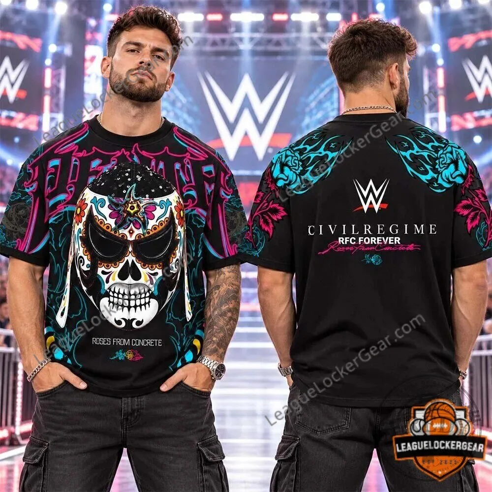 Penta El Zero Miedo Dia de los Muertos Sugar Skull Wrestling T-Shirt 10 Penta El Zero Miedo Dia de los Muertos Sugar Skull Wrestling T-Shirt