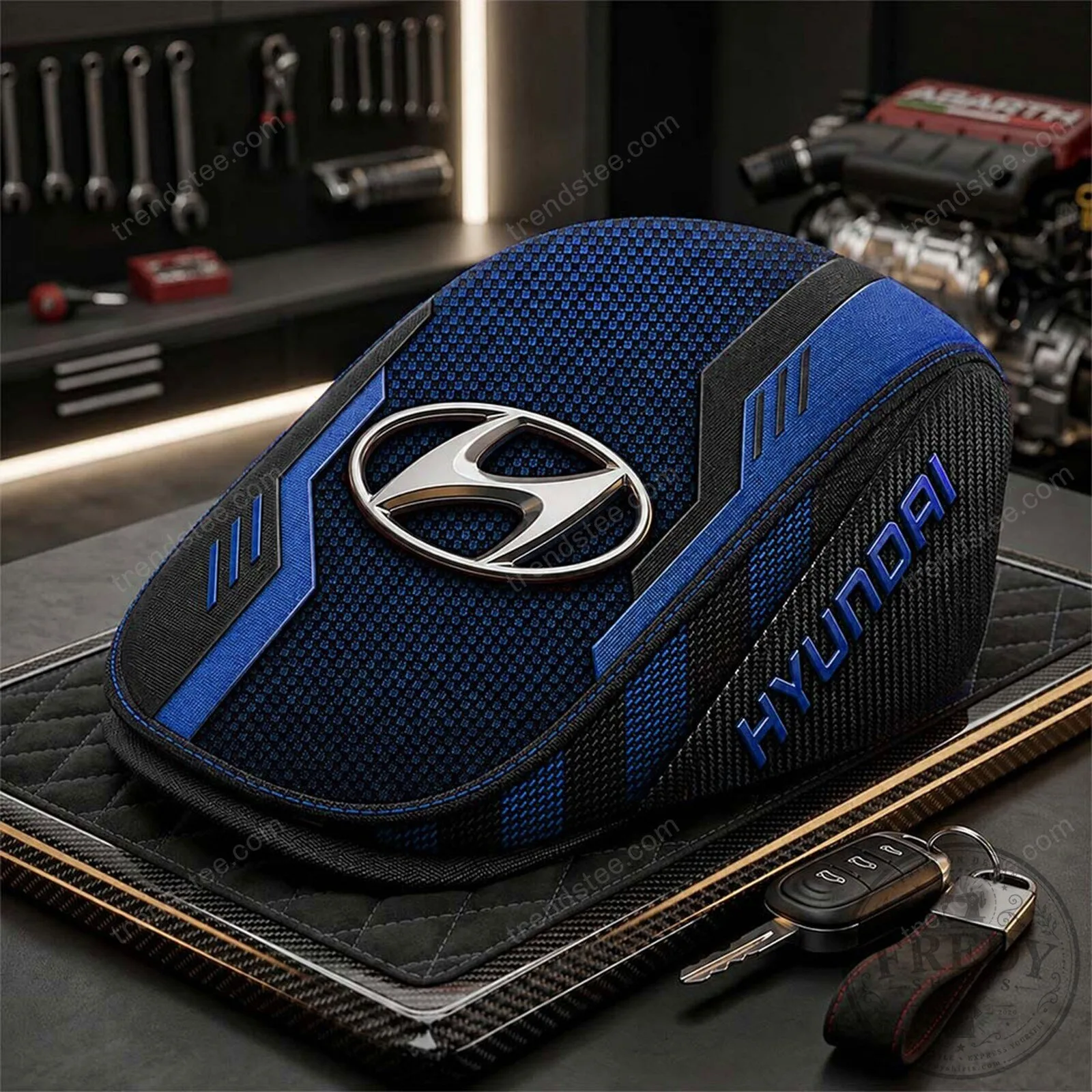 Hyundai Motor Company Blue Design Pattern Driver Golf Cap Hat 3 Hyundai Motor Company Blue Design Pattern Driver Golf Cap Hat